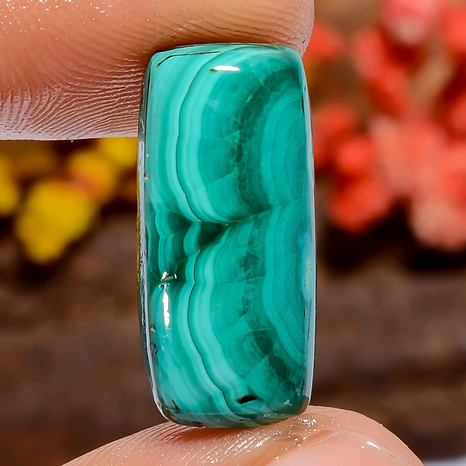 16Ct Natural Malachite Radiant Polished Loose Gemstone 21X9X4mm Ring Stone Green