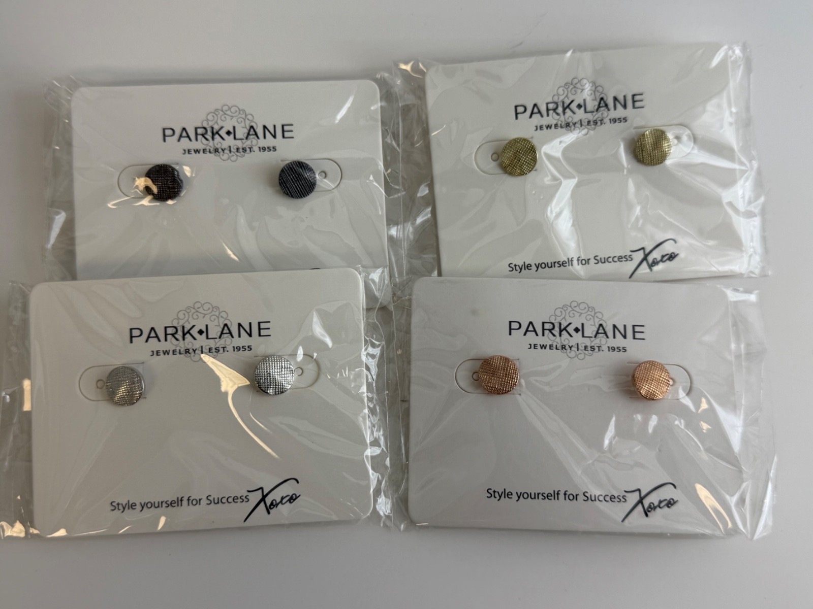 Park Lane DOTTIE Earrings Lot of 4 Pairs Silver Gold Rose Gold Hematite Studs NW