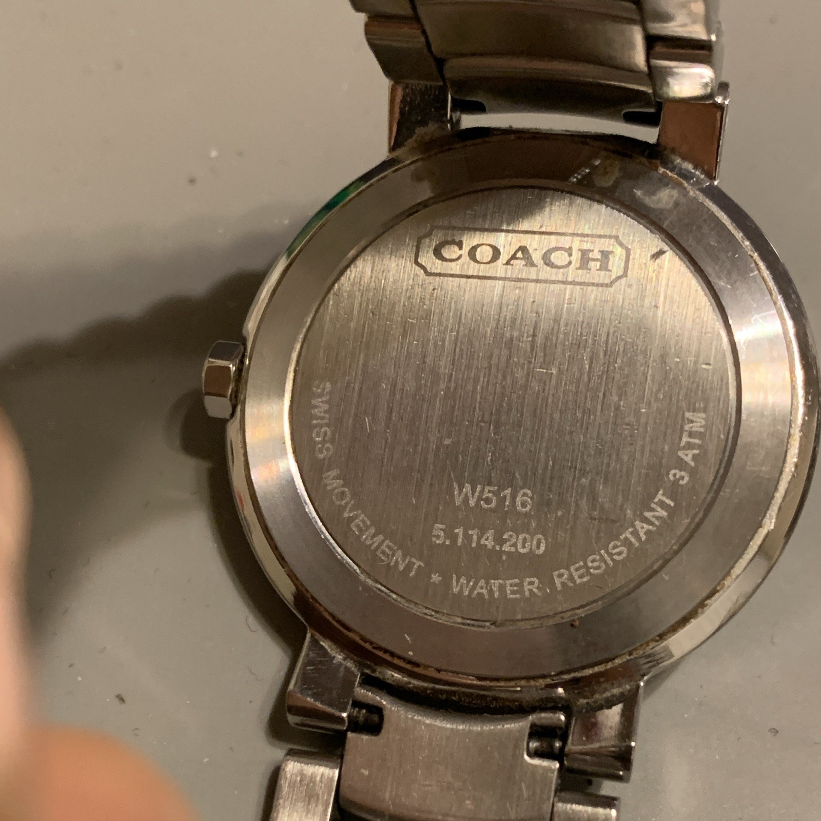 Coach W516 Women’s Swiss Quartz Watch White Dial Silver Steel Bracelet 30m