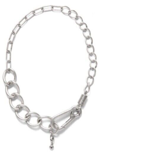 CABI Swagger Necklace NWT Faux Silver Chainlink Jewelry 18″ Drop MSRP $86 #2217