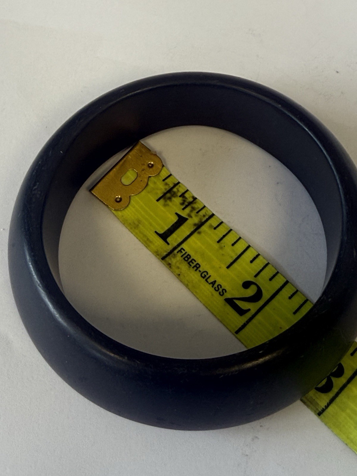Beautiful Set Of 2 Retro Plexi Bangle/Bracelet Light Olive And Black Off Shape
