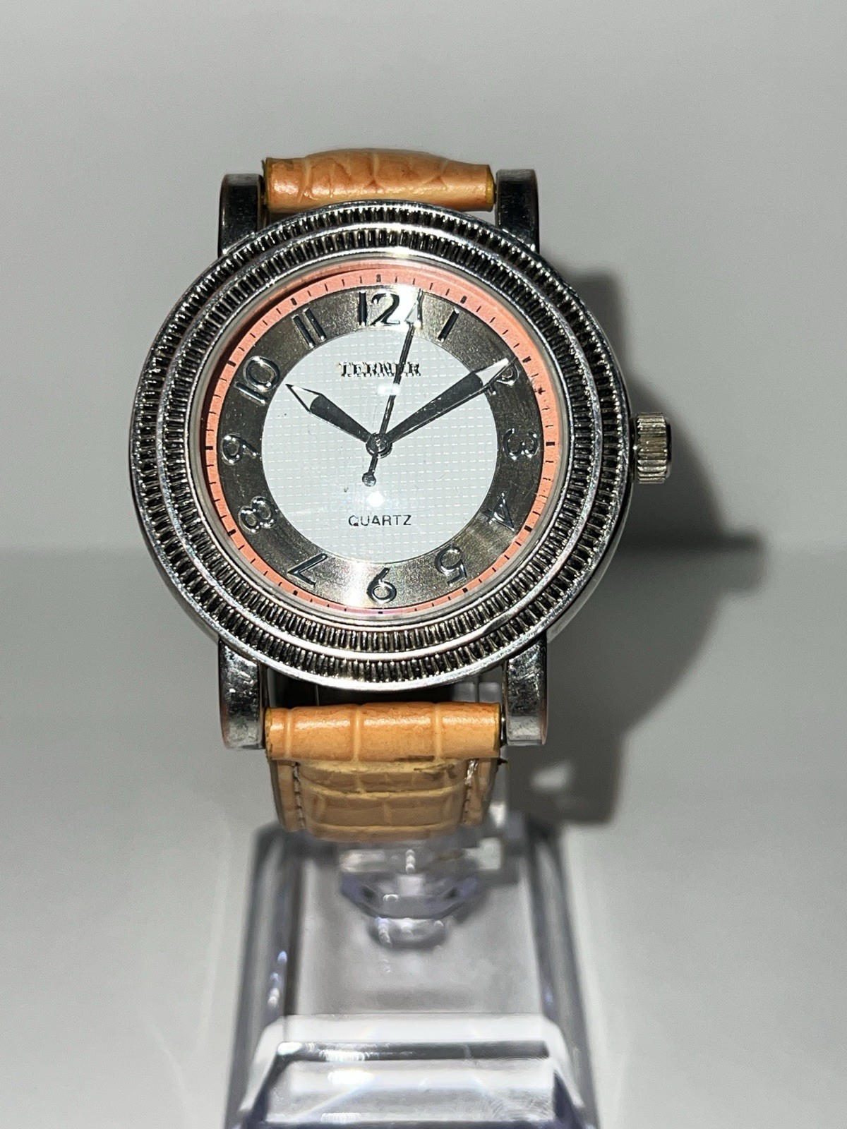 Bijoux Terner Quartz 41.2mm Analog Wristwatch Beige Leather