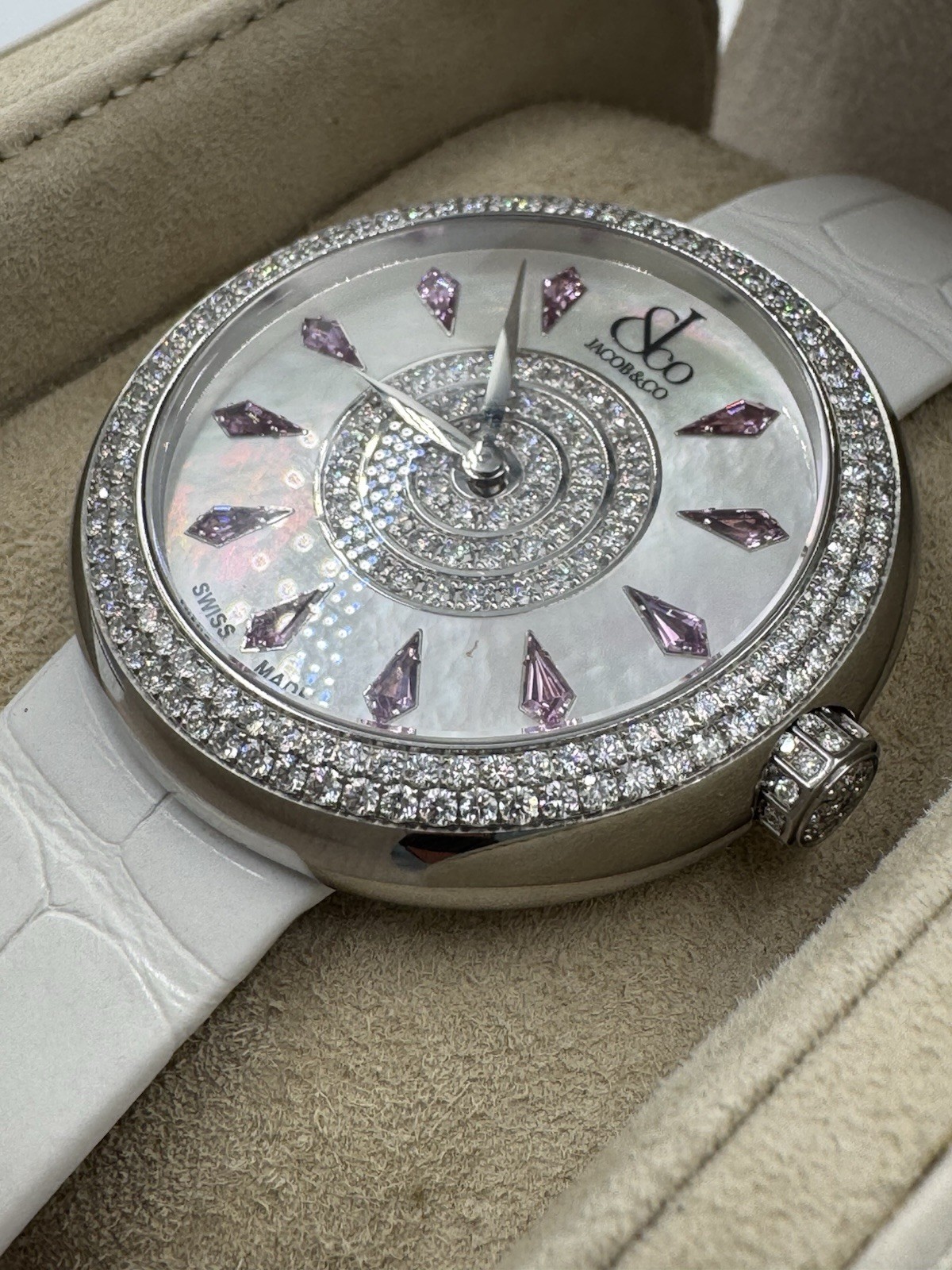 Jacob & Co. Brilliant Saphire 44mm Double Diamond Bezel Watch Box only 999 made