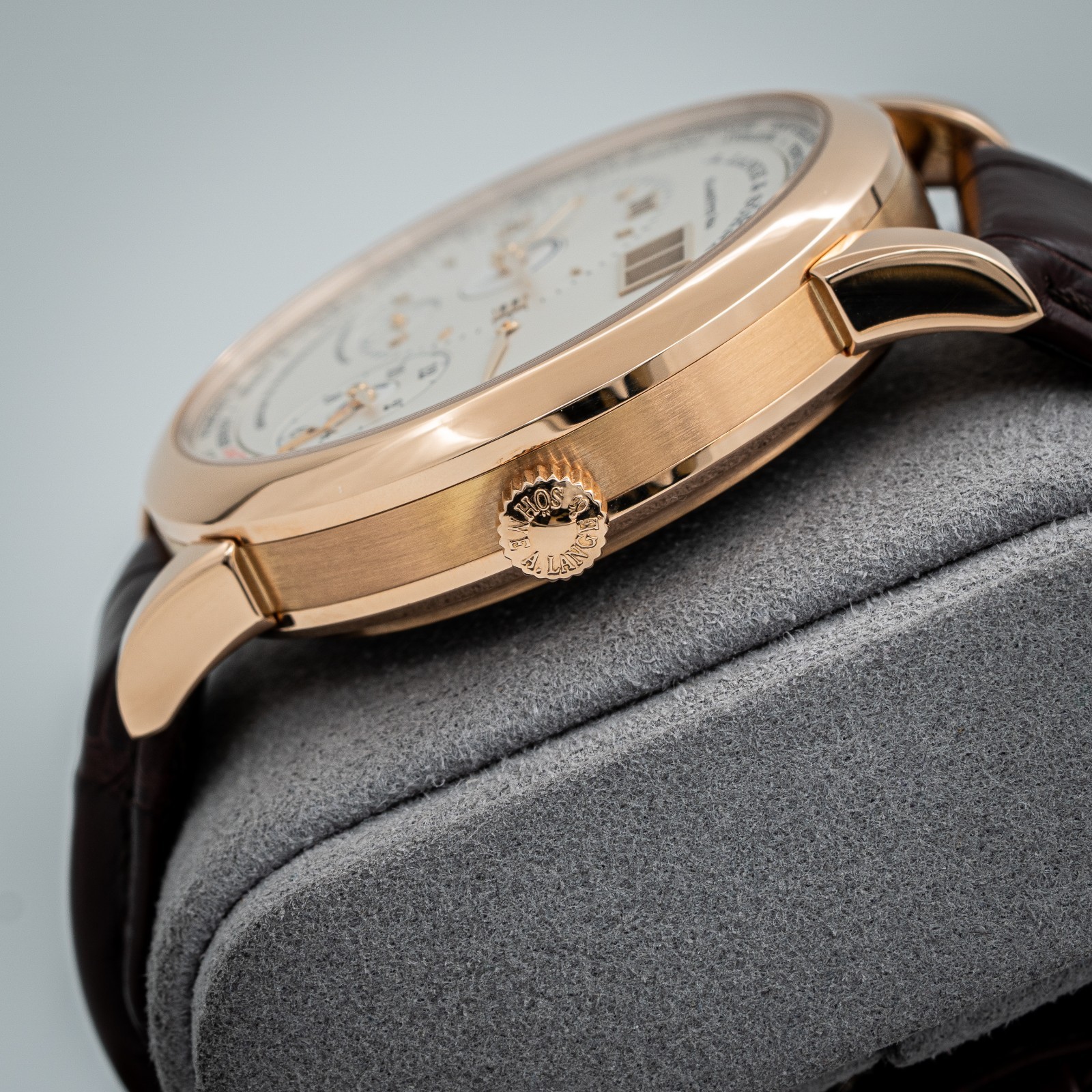 A. Lange & Söhne Lange 1 Time Zone in 18k Pink Gold 136.032 Box and Papers