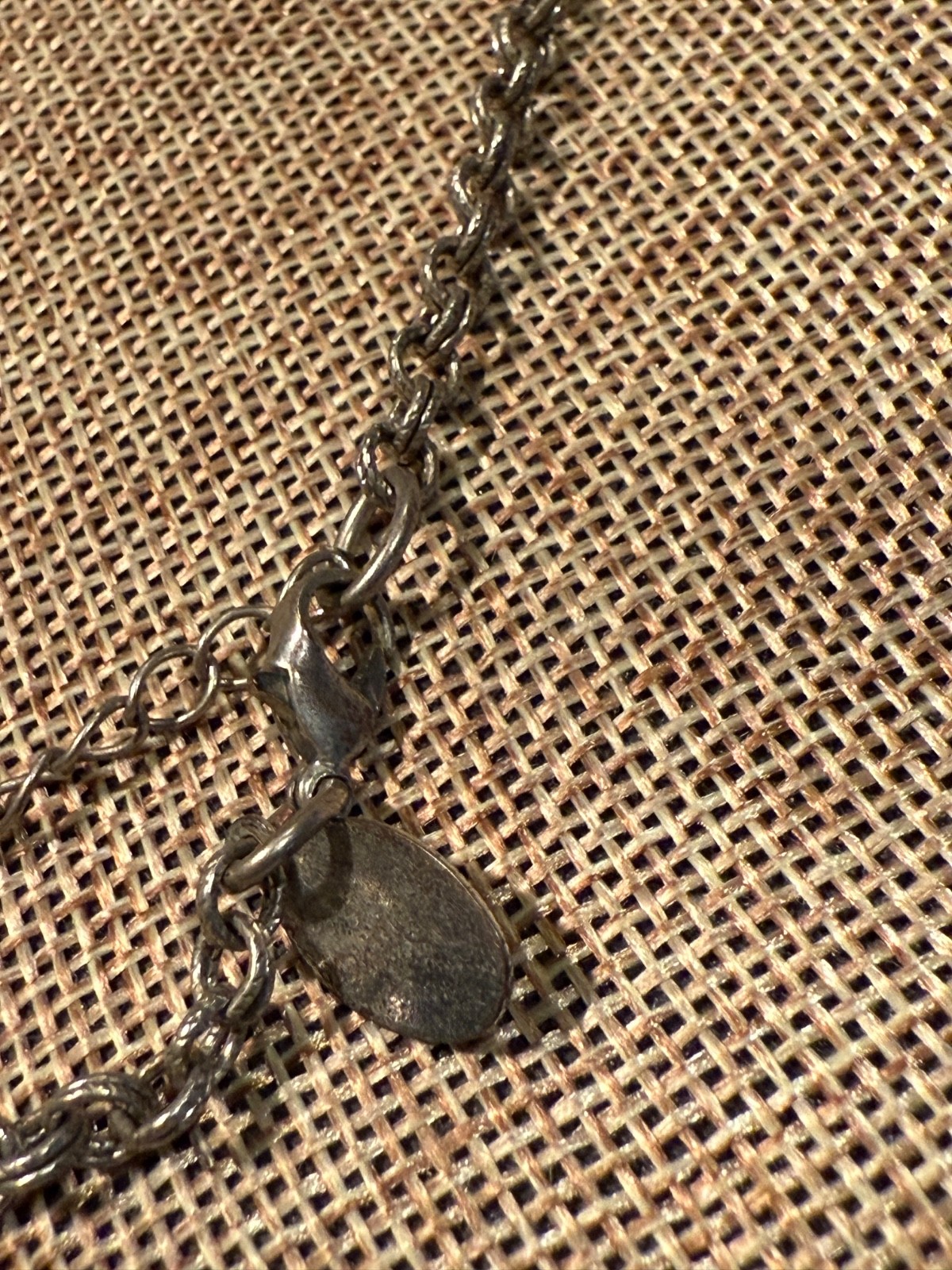 White House Black Market Medallion Pendant Necklace Silver tone faux Onyx