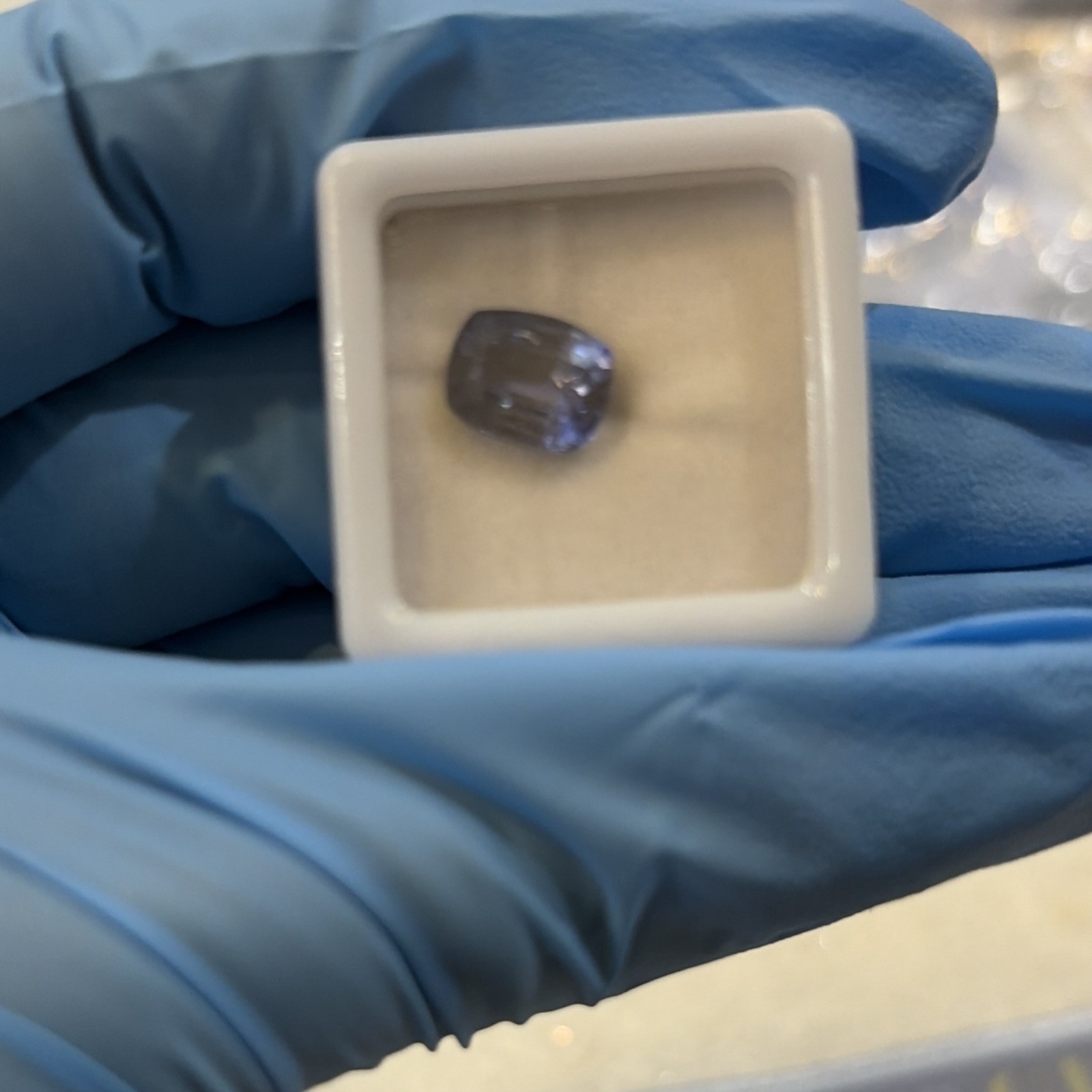 Natural Blue Sapphire Cushion Cut 7.10×5.05×3.55mm Heated Ceylon GIL