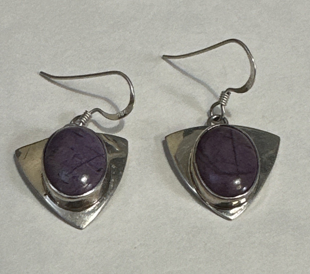 Gili & Grace Nakai Sterling Silver Sugilite Dangle Earrings