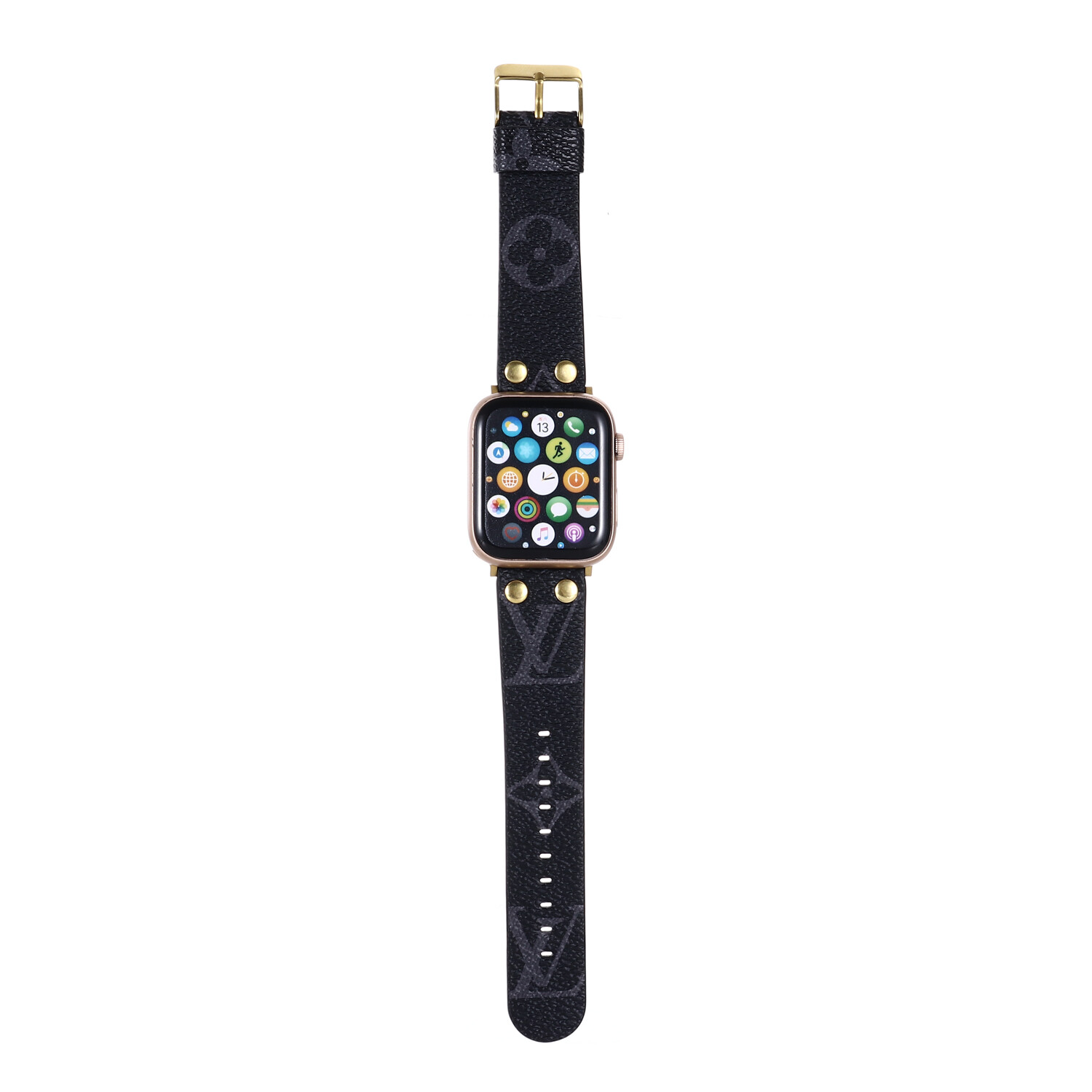 For Apple Watch Series 9/8/7/6/5/4 45mm 41mm 44mm 40mm SE Luxury Leather Strap