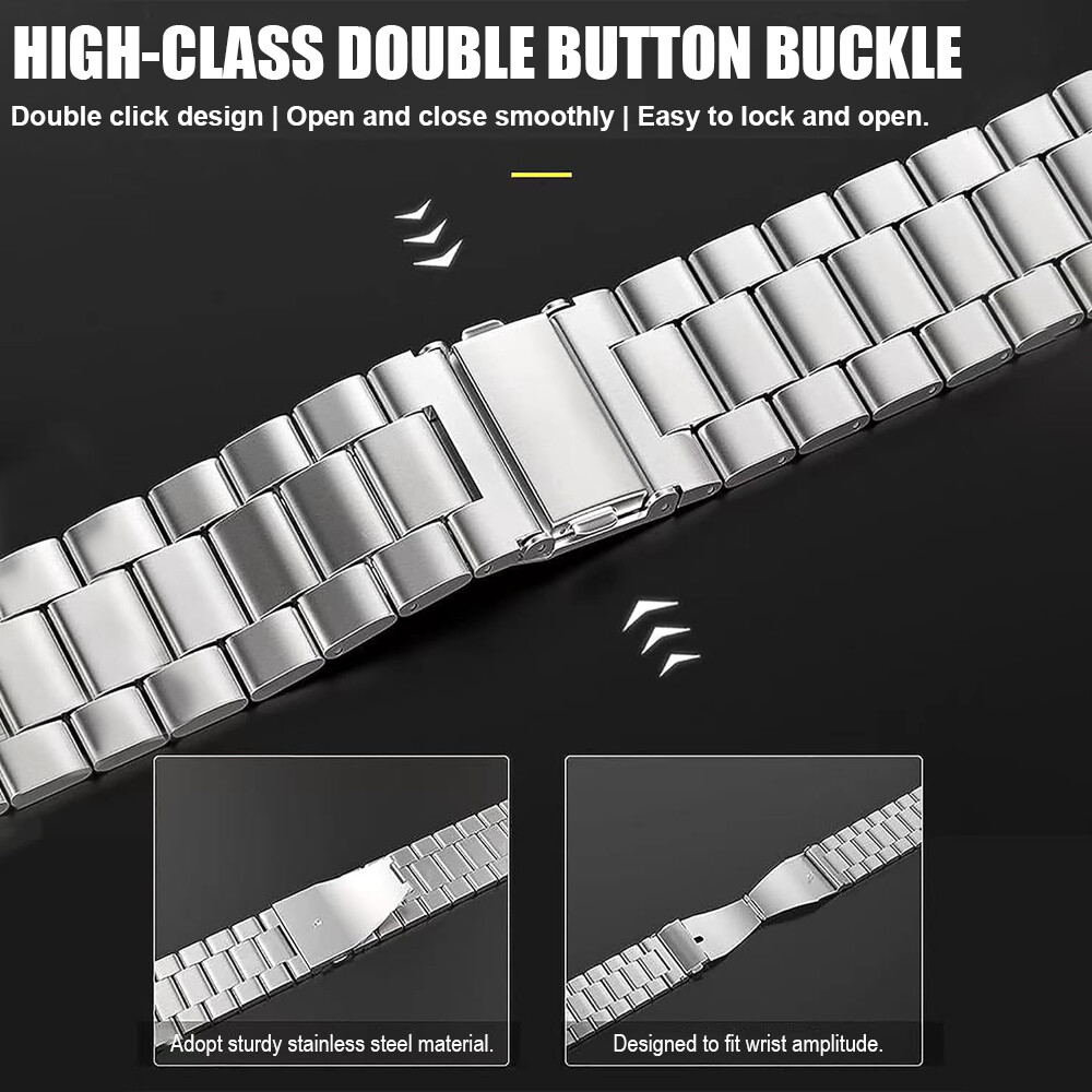 For Samsung Galaxy Watch 7 Ultra 47mm Hard Cover Case + Steel Metal Band Strap