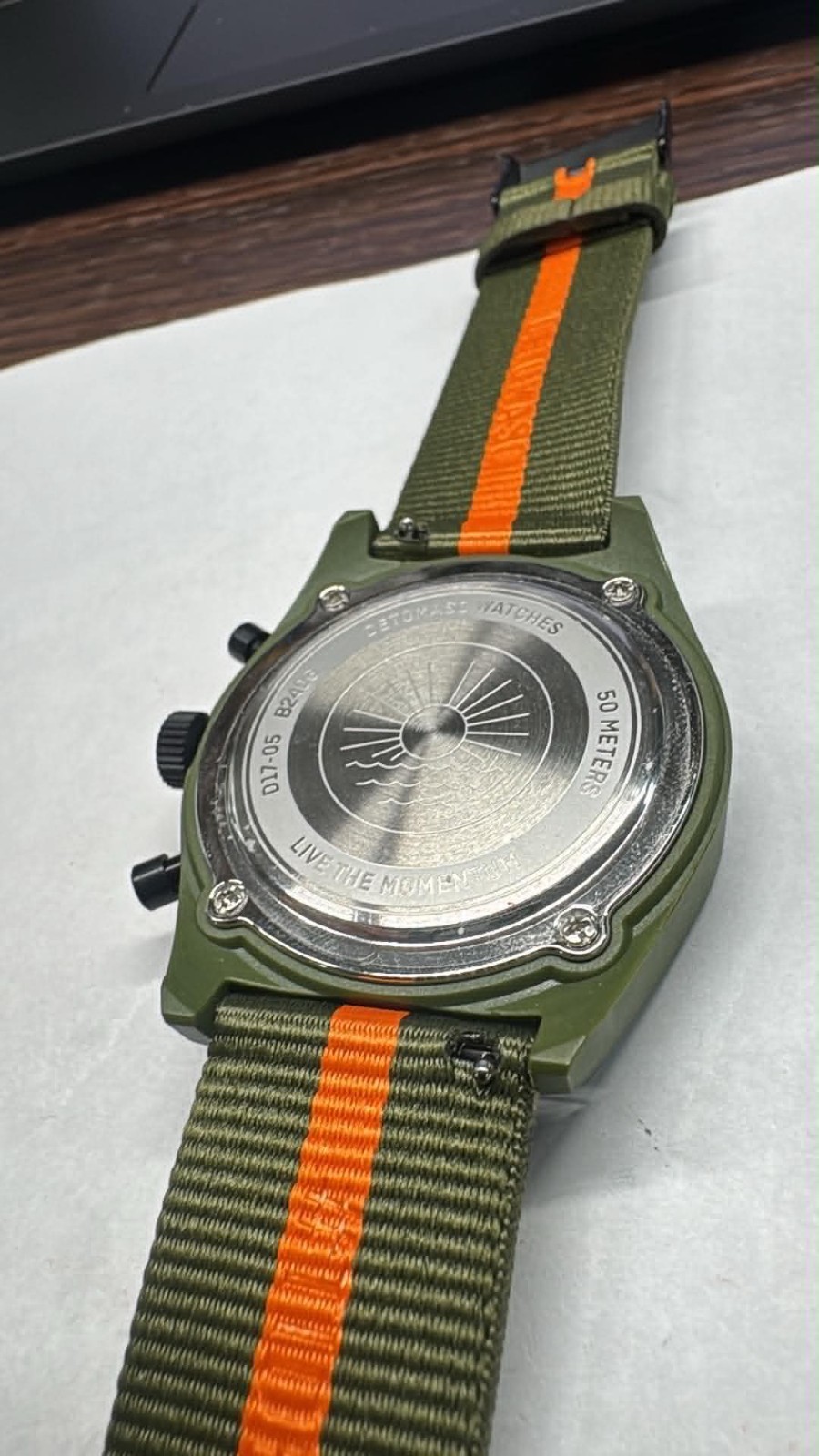NEW Mens 44mm D17-05 B2406 Detomaso SOLAR Chrono RESIN watch (A40)