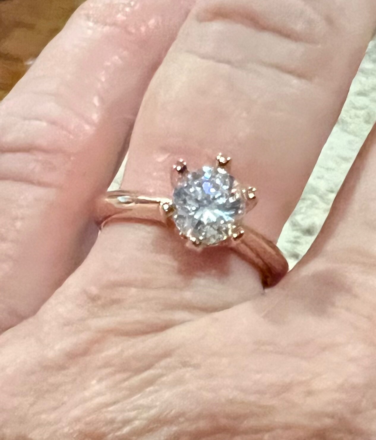 Solitaire Ring 1 Carat Size 7