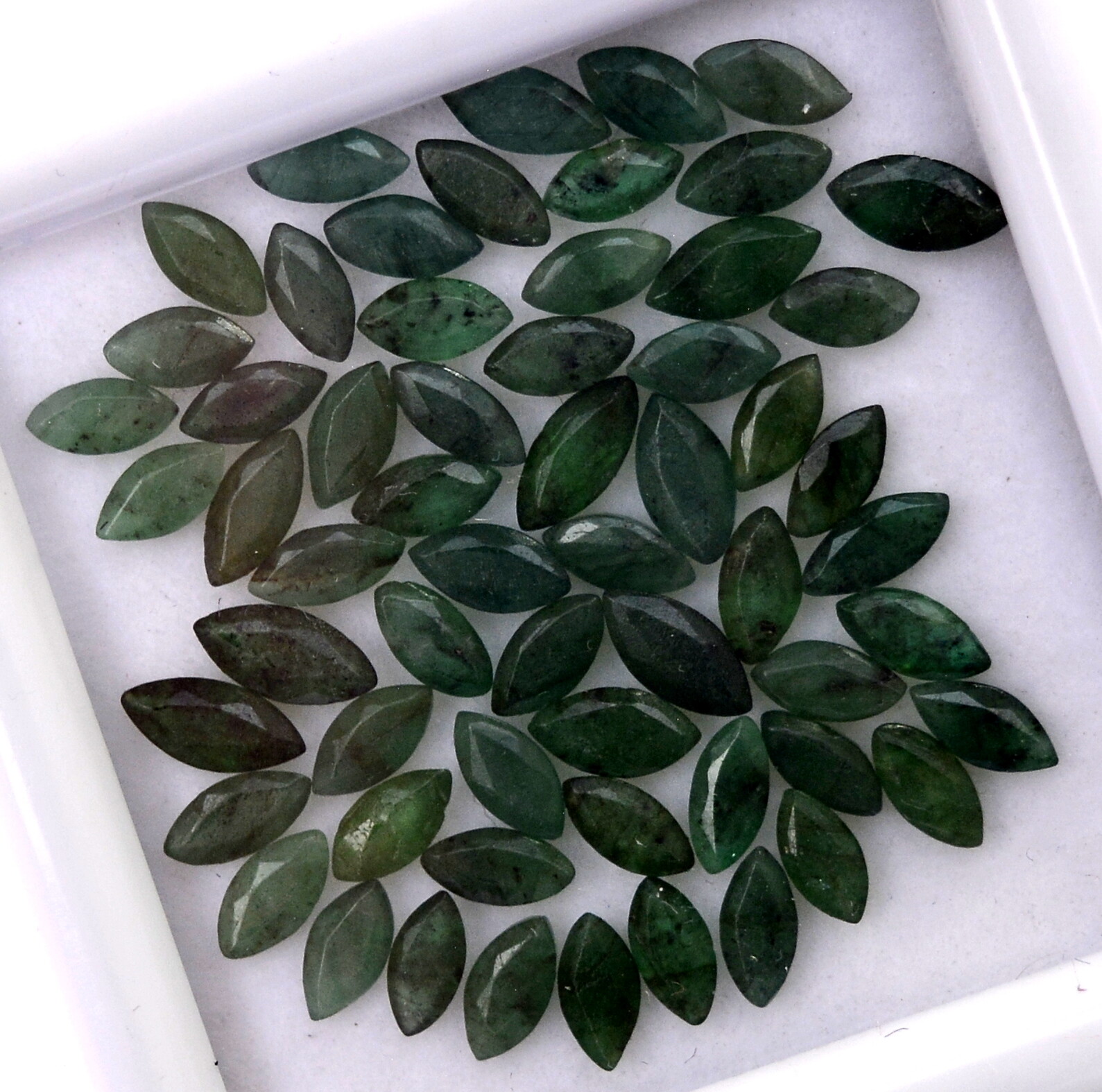 4.50×2.50 To 6×3 mm Natural Emerald Marquise Cut Lot 60 Pcs 9.59 Cts Loose Gems