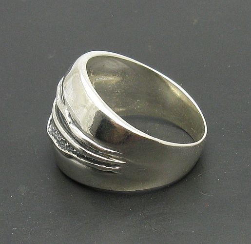 Wide Sterling Silver Ring Hallmarked Solid 925 Nickel Free Handmade