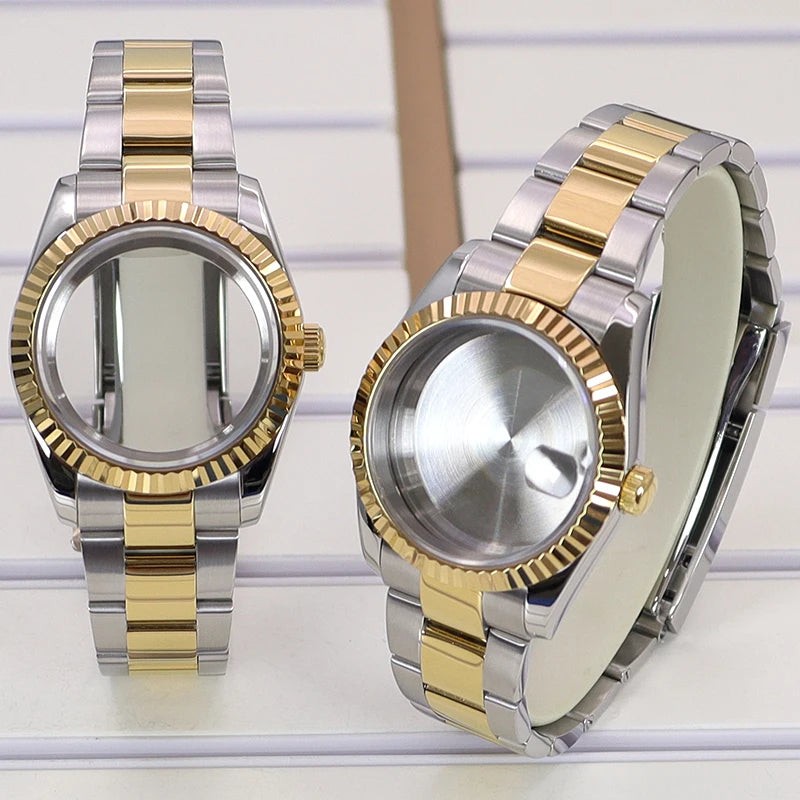 36/39mm Watch Cases Set Sapphire Glass For NH35 NH36 NH34 NH70 8215 Datejust