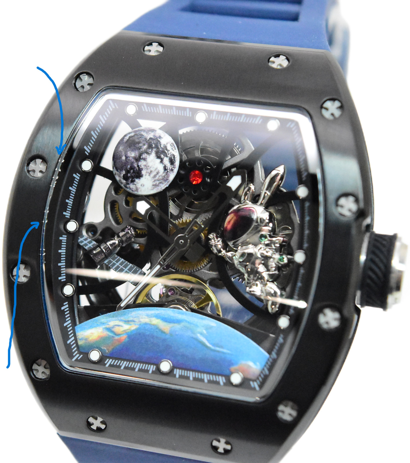 Invicta S1 Rally Interstellar Automatic Men’s Blue Skeleton Dial Watch 49009