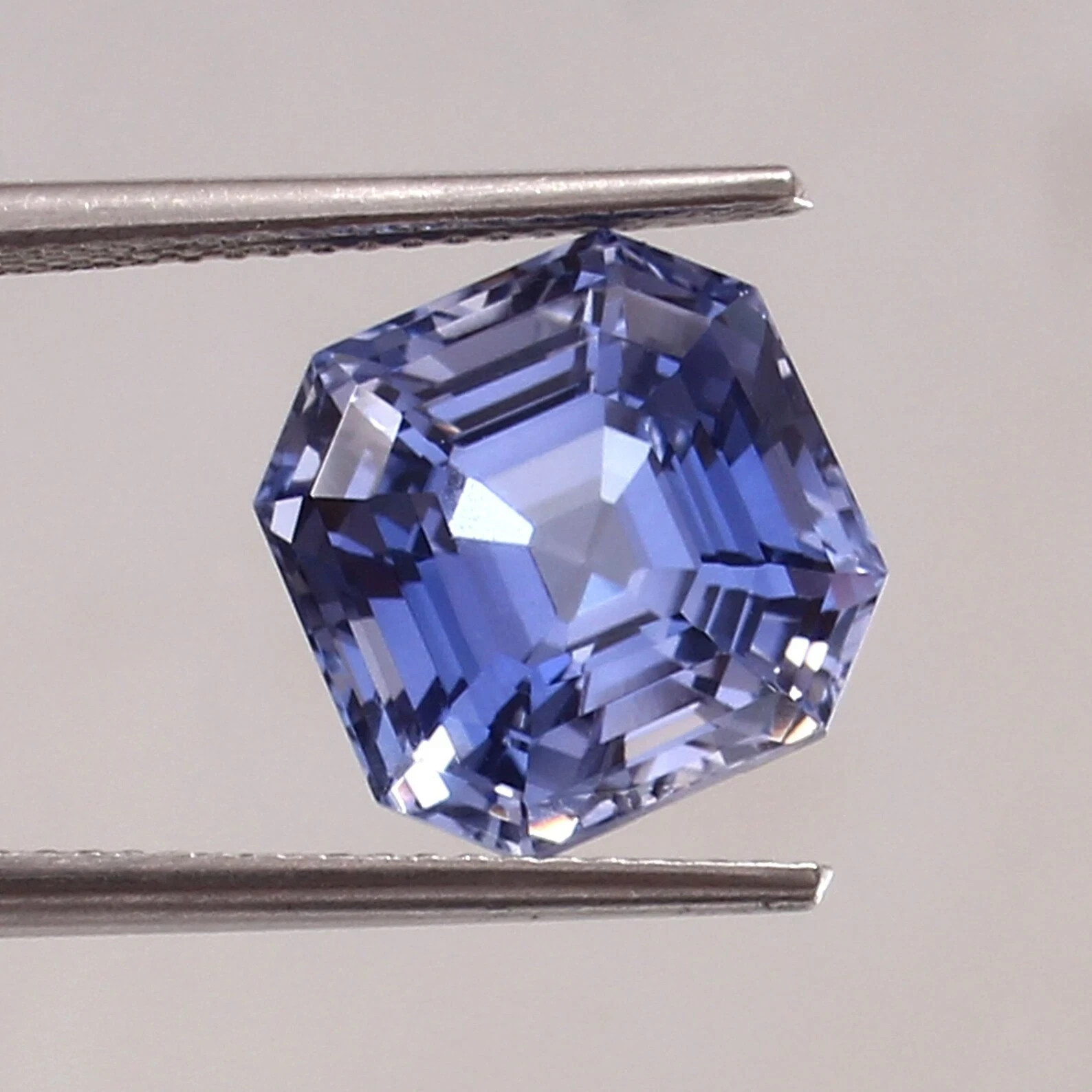 10.20 Ct Flawless Natural AA+ Blue Sapphire Asscher Cut Certified Loose Gemstone