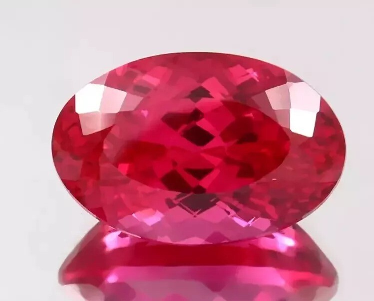 Superb Unheated Myanmar Burma Red Ruby 15-17Ct Certified Oval Cut Loose Gemstone