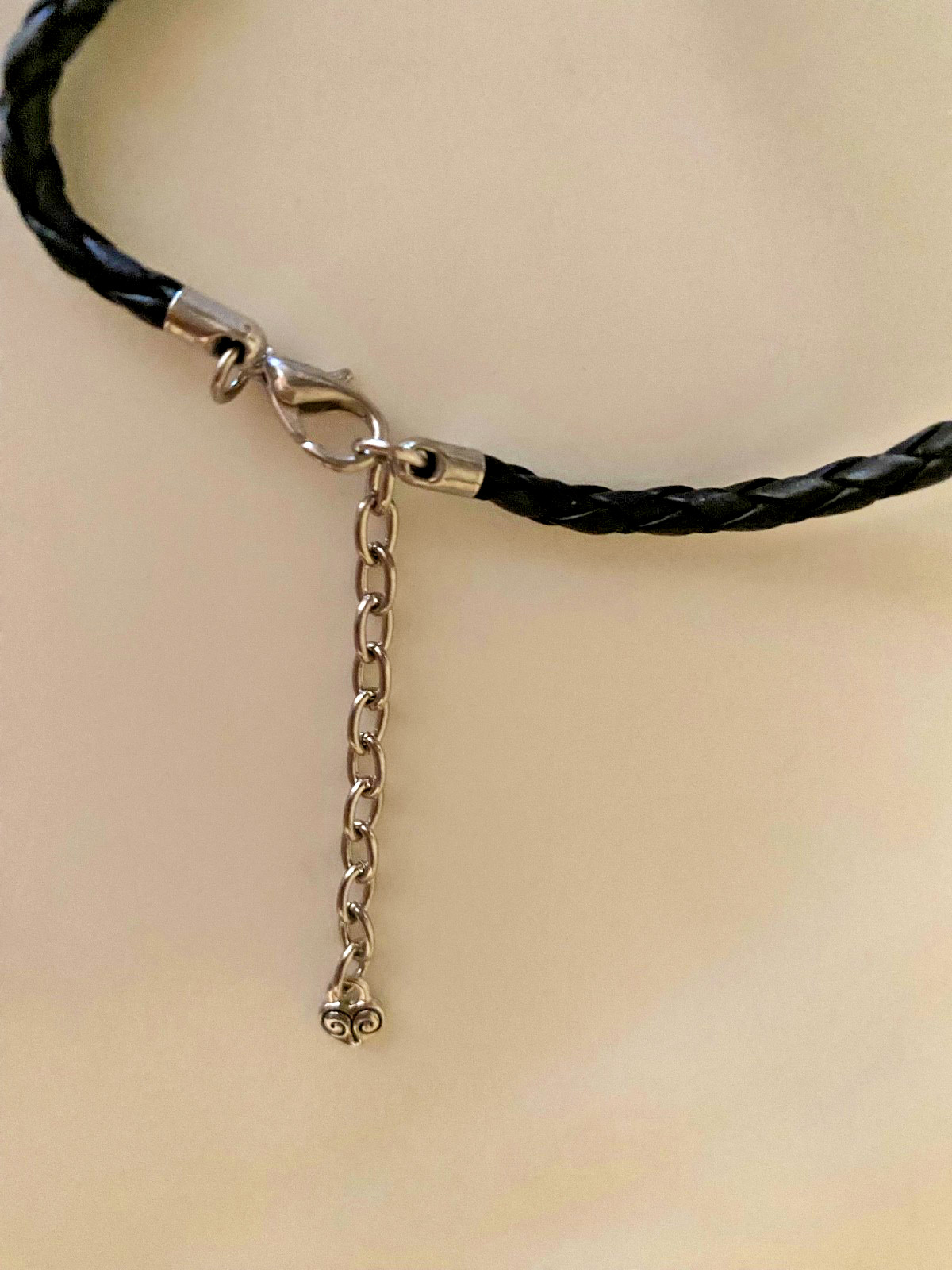 Brighton Silver Black Lightning Bolt Necklace Enamel Crystal Charm JewelryUnisex