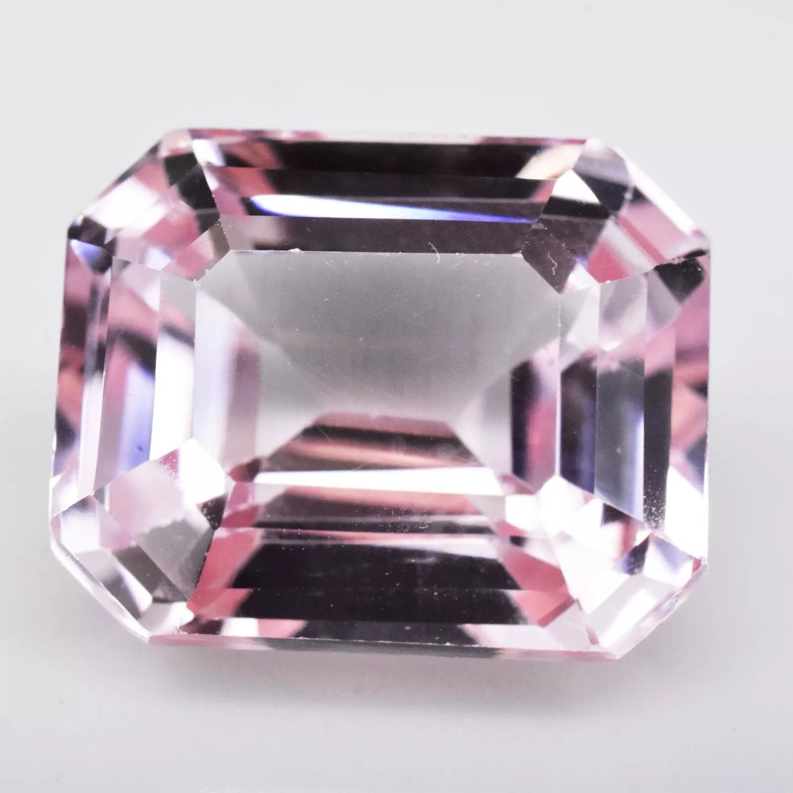 Beautiful Emerald Cut 10+ Ct Morganite Natural EGL Certified Loose Gemstone