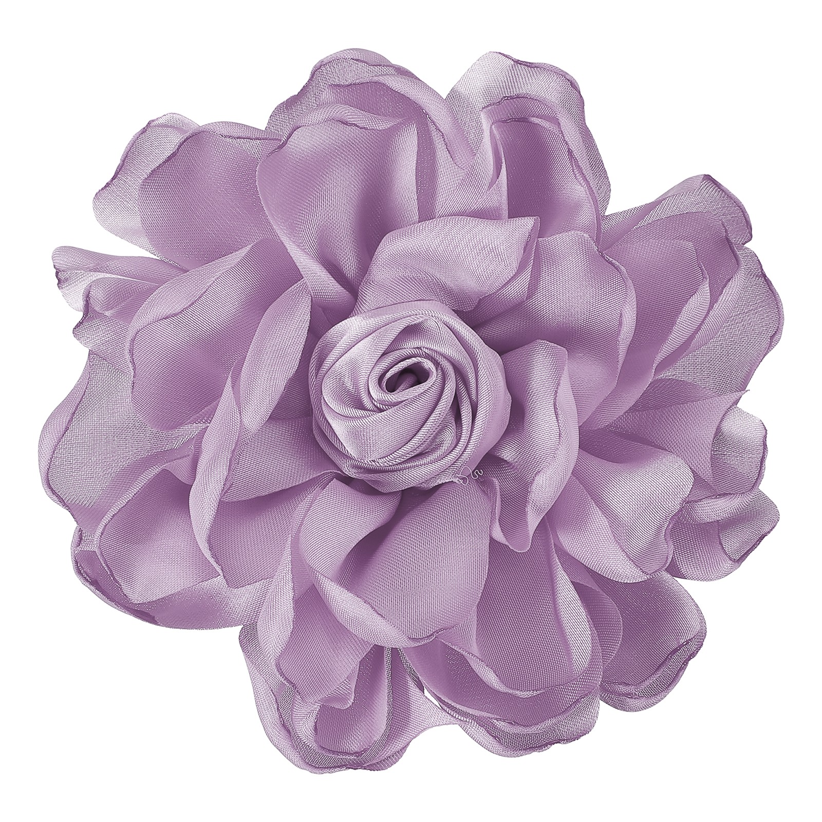 Flower Brooch Pin, Satin Rose Hair Flowers Clips for Wedding Grape Purple