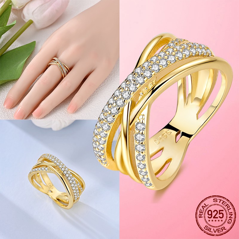 LAZA Original 925 Sterling Silver Ring Cross CZ for Women Jewelry