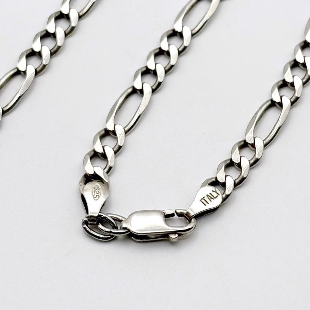 Italian-Made Euro Vintage Figaro Chain Necklace 925 Near