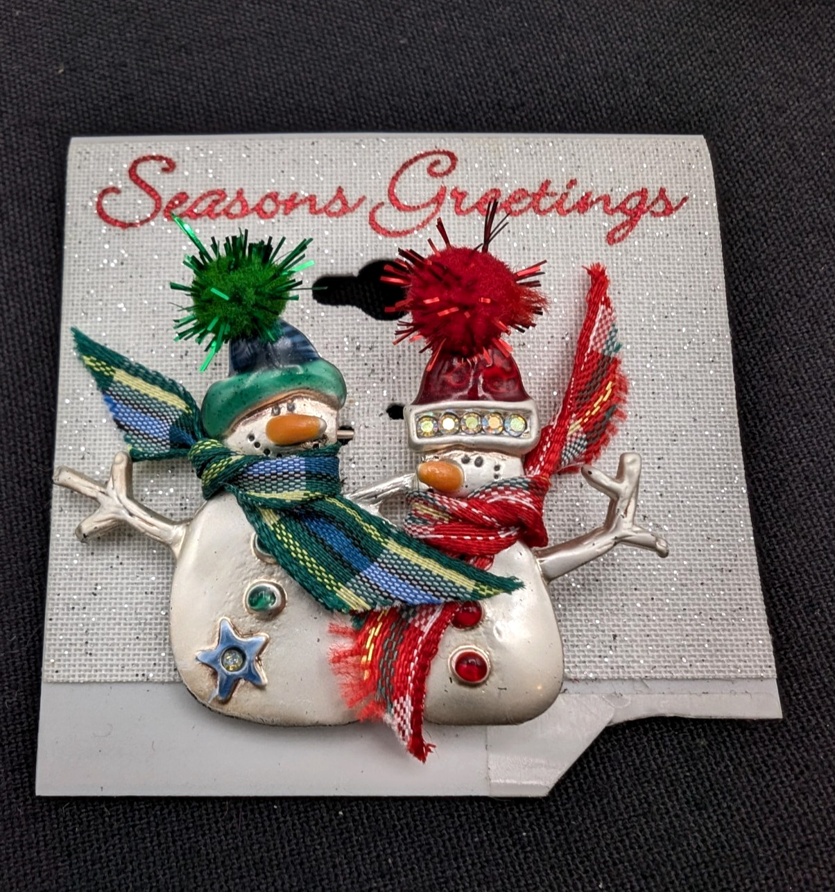 Vintage Mixed Lot Of 9 Santa Snowmen Stocking Enamel & Ceramic Brooches