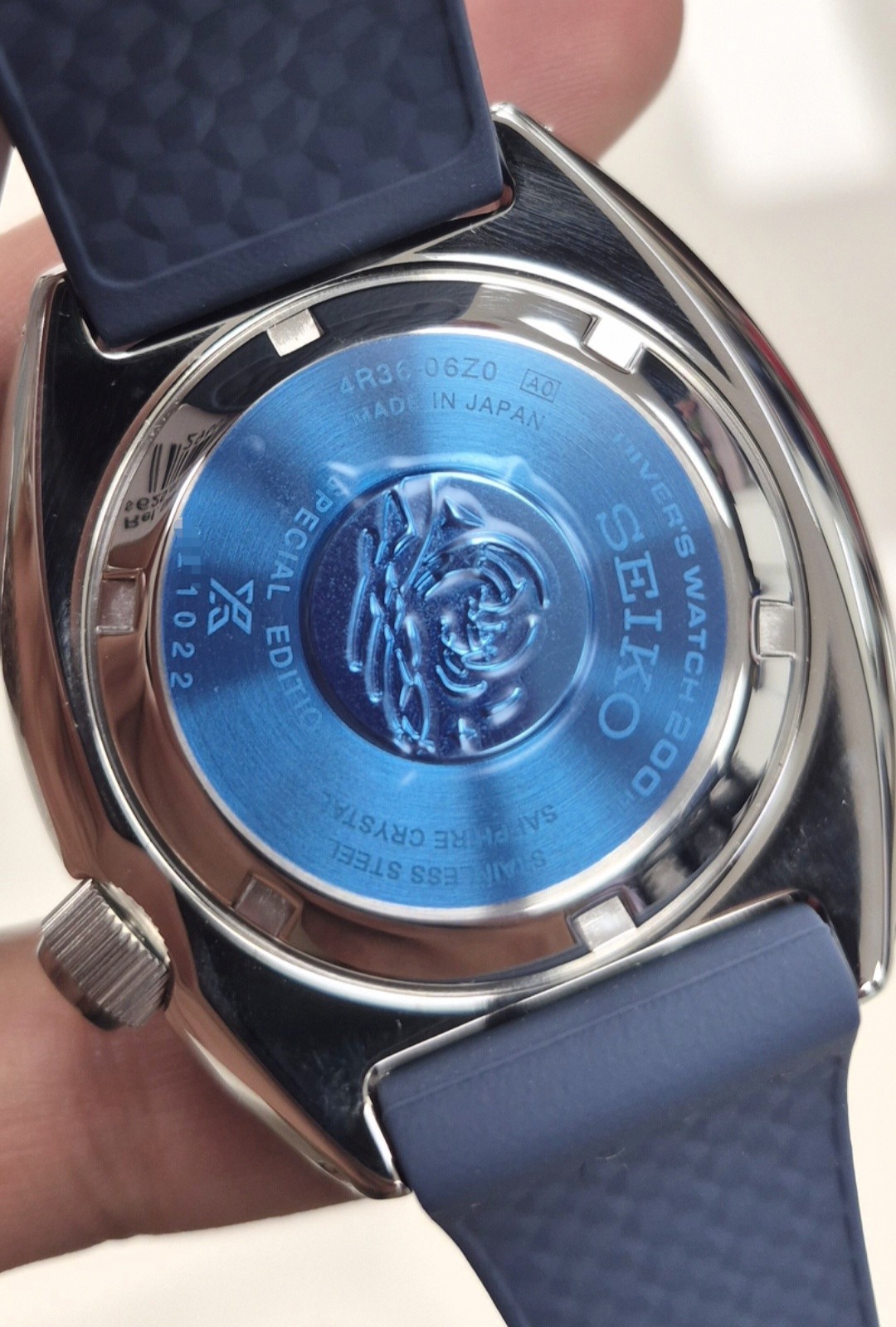 Seiko Prospex Automatic Diver 200m Blue Dial Day/Date Blue Rubber Strap Box
