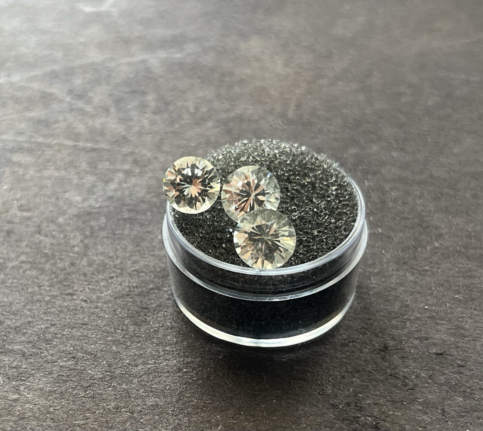 Parcel Of Three White Yag Gemstones (Yttrium Aluminum Garnet.)