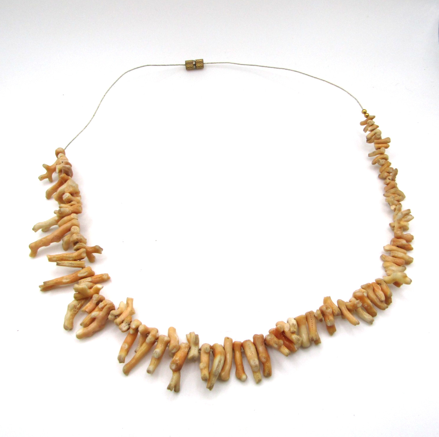 Vintage Unrefined Sea Coral Branch Necklace Strand 5 to 20mm 18 inch