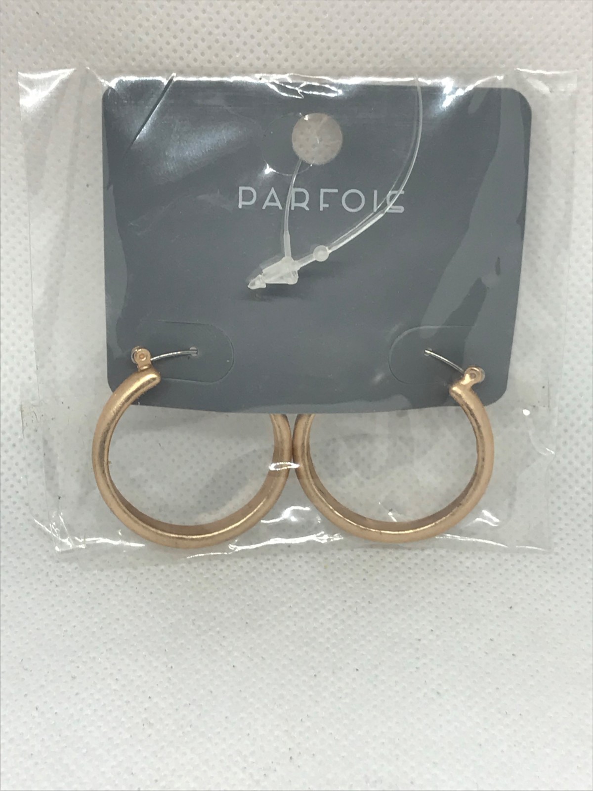 Parfois Matte Gold Hoop Earrings Approx 1 Inch In Diameter- New! GOLD TONE LEVER