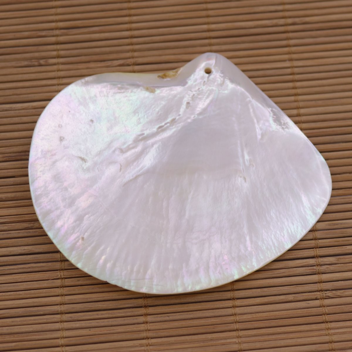 80mm-85mm Natuarl Golden Lip Shell Mother of Pearl Top Hole Charms Pendants