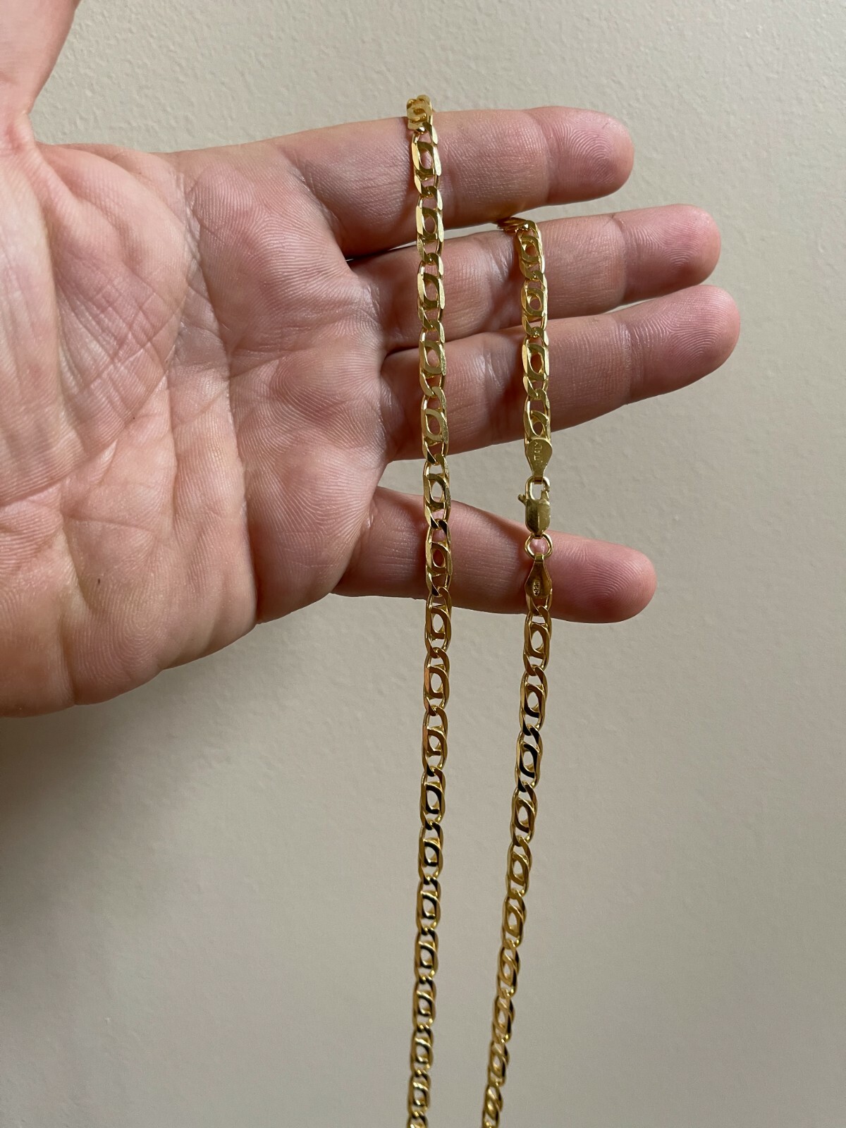 14k Gold Plated 925 Sterling Silver Men’s Tigers Eye Chain Necklace Or Bracelet