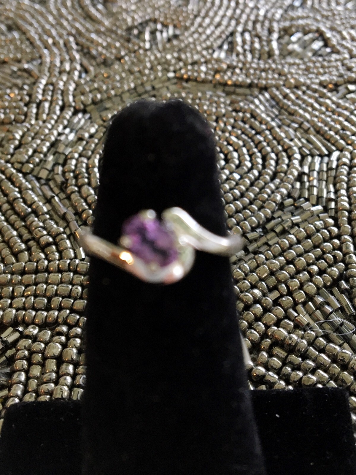 Park Lane SPECIAL HOSTESS RING – Genuine Amethyst + Sterling Silver – SZ 7 Nice