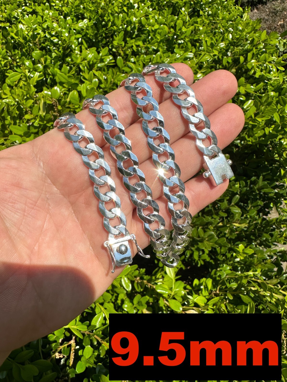 Curb Cuban Link Chain Necklace Bracelet Real 925 Sterling Silver Sleek Box Clasp