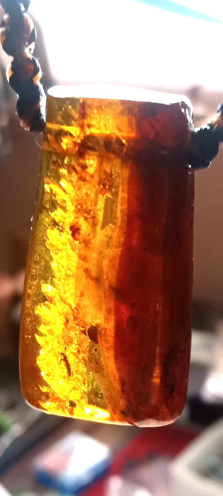 Amber Natural 25 million years old from Mexico adjustable hand braided.
