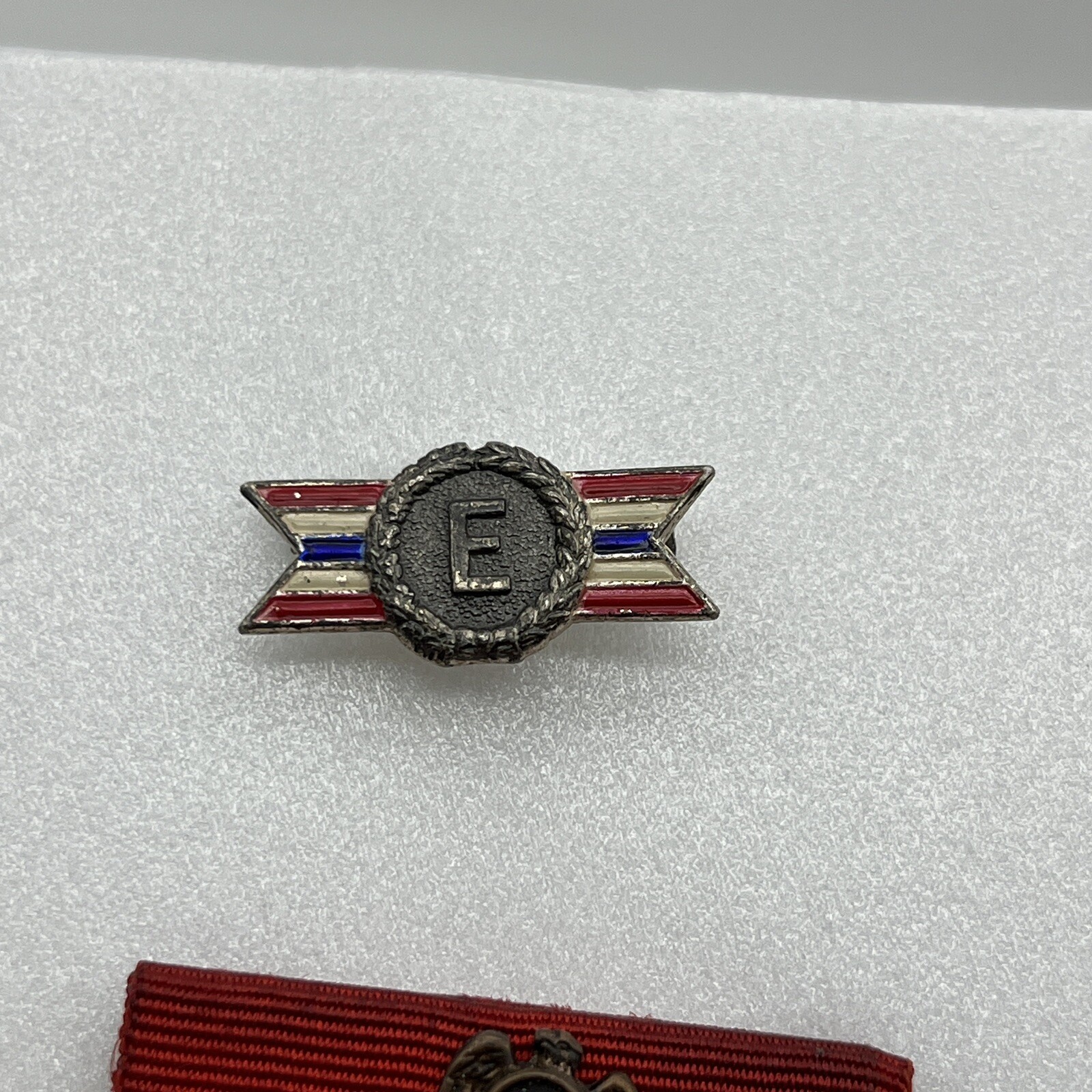 Pin Lot Of 2 VTG Army Navy Production WWII, CT Long Service Medal 10 Years