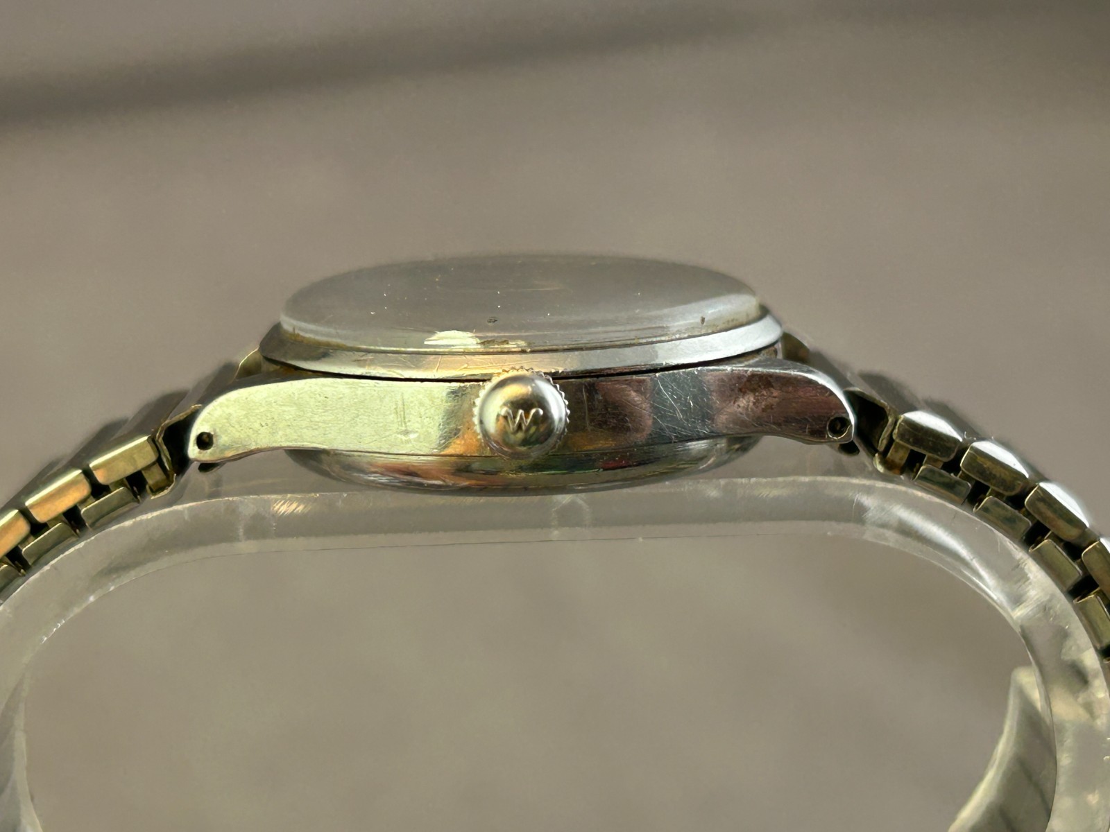 Wyler Bumper Automatic Incaflex Mens Watch, 1940’s, Front Load Case, Runs