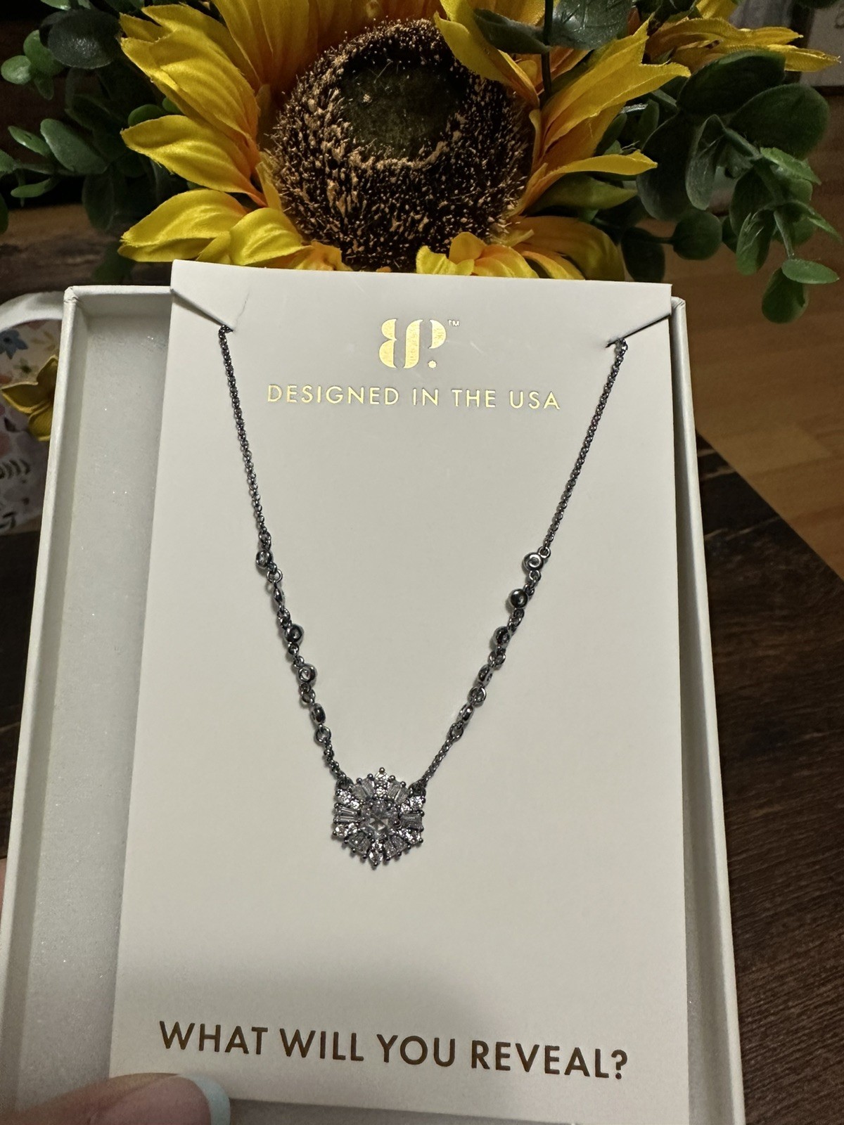 Bomb Party Lumina NK44896 Clarity In Motion CZ Hematite Plating Necklace