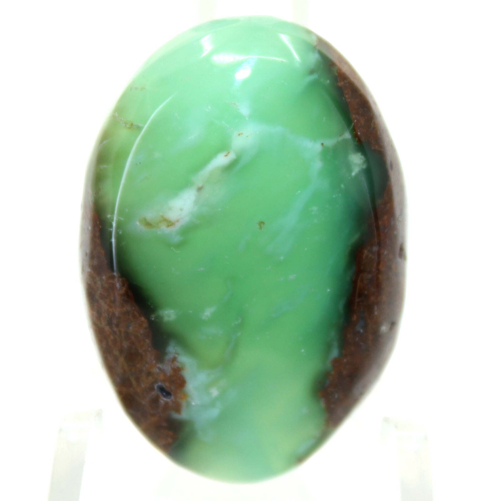 38.40 Cts Lovely Bio Chrysoprase Gemstone Cabochon Loose Gemstone 30x21x7 mm