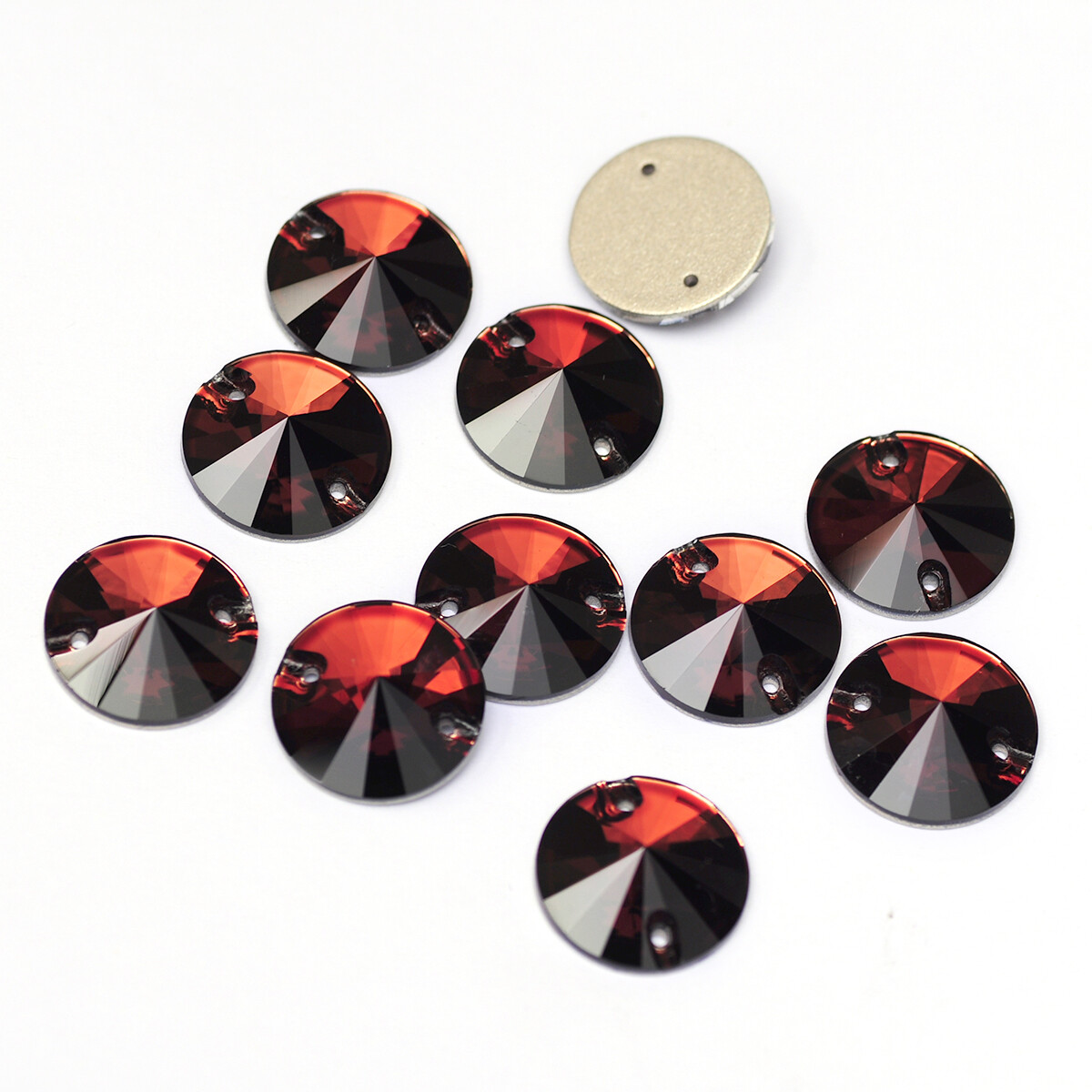 K9 Crystal Glass Sew On Rhinestones Smoked Topaz Flatback Glitter Rhinestones