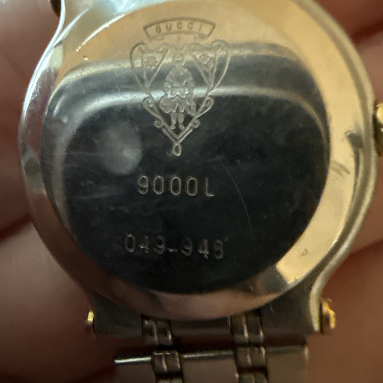 Gucci 9000L Gold Dial Date Women’s Quartz Watch 25mm W/ Papers Non Working