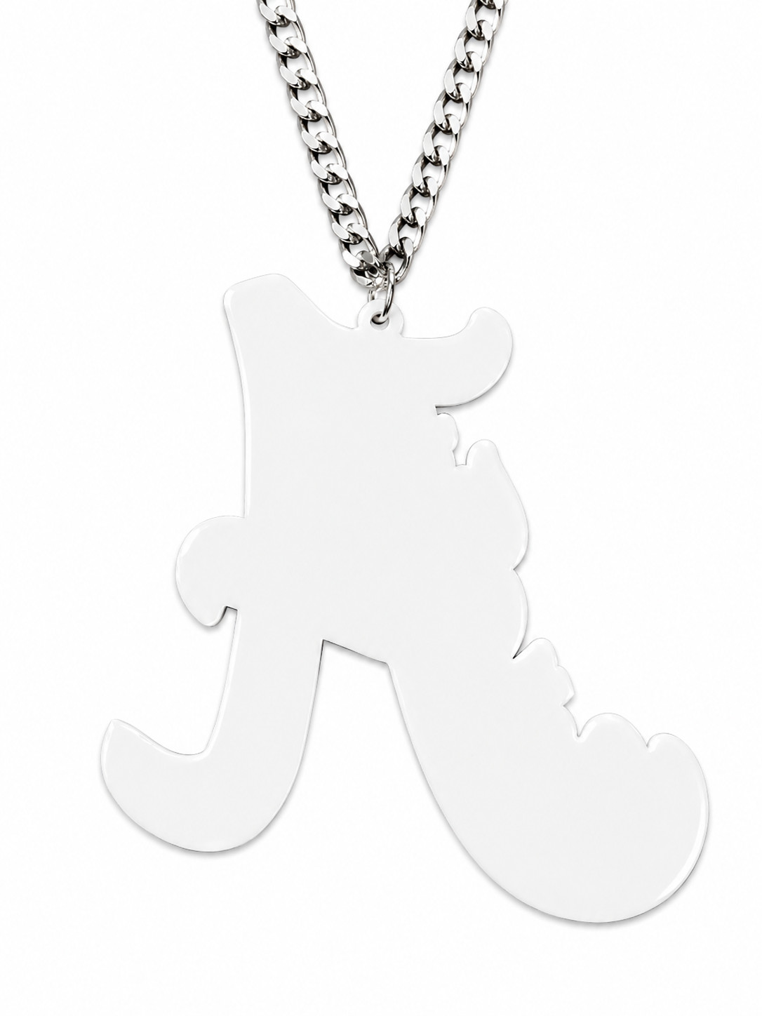 Alabama Crimson Tide Roll Tide Acrylic Fan Chain Necklace Pendant Red White