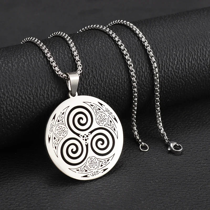 Mobius Pendant Necklace Silver Tone Twisted Geometric Charm Chain Jewelry