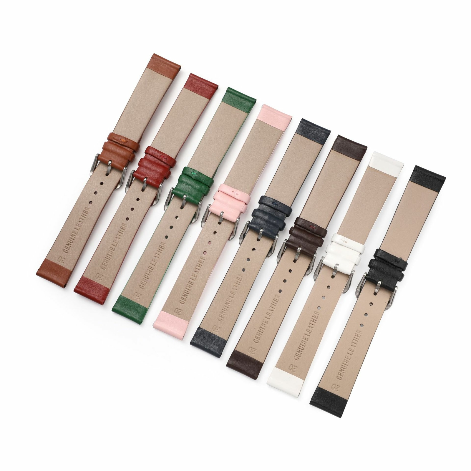 22mm Slim Fit Genuine Leather Strap Watch Band 8 10 12-16mm 17mm 18 19 20mm 21mm