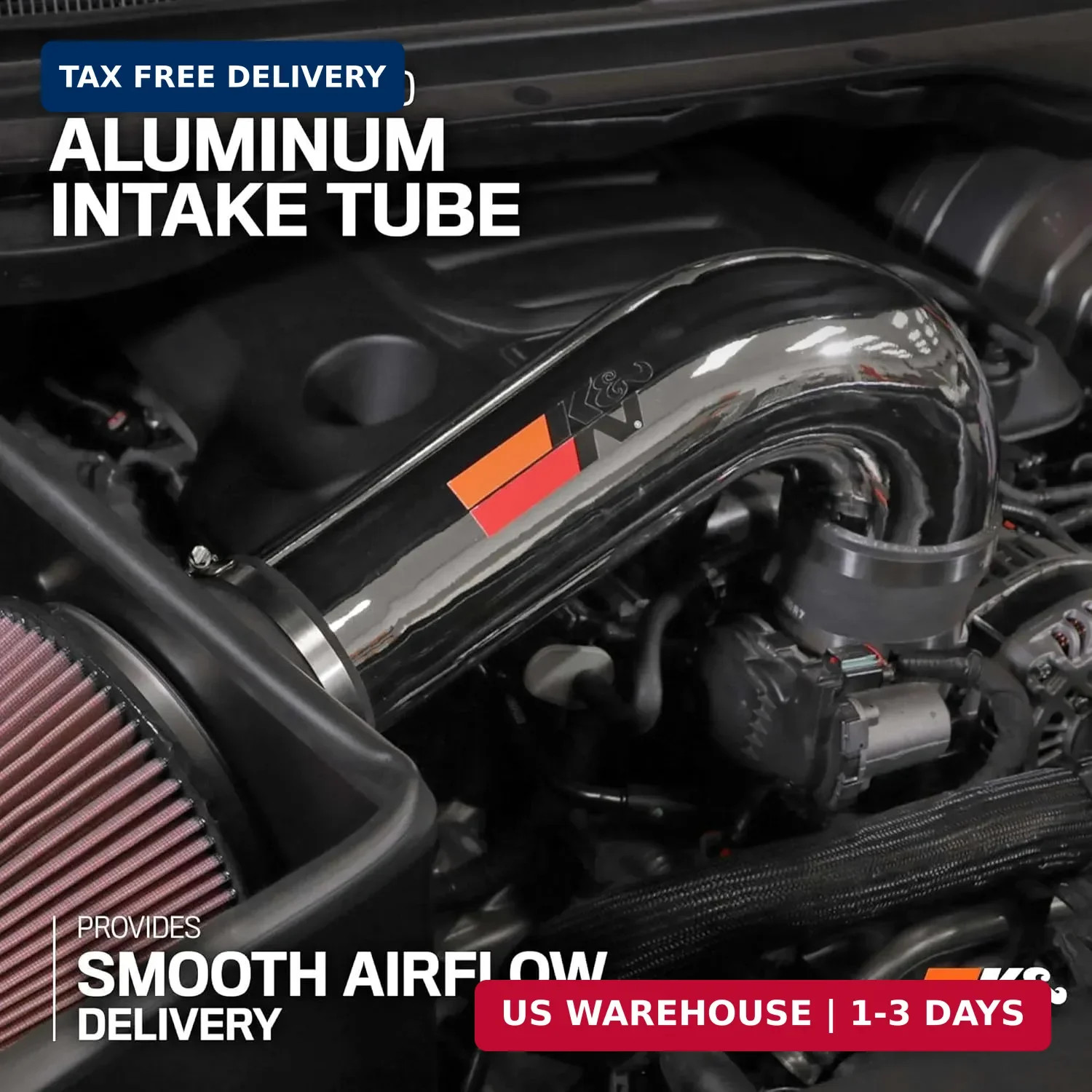 K&N Cold Air Intake System for 2019-2026 RAM 1500 Increase Power 77-1578KP
