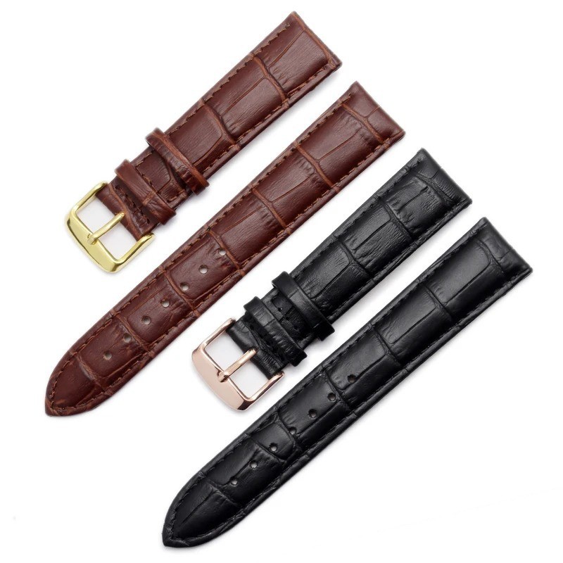 Leather Watch Band Strap Universal Replacement 12–22mm for Men Women