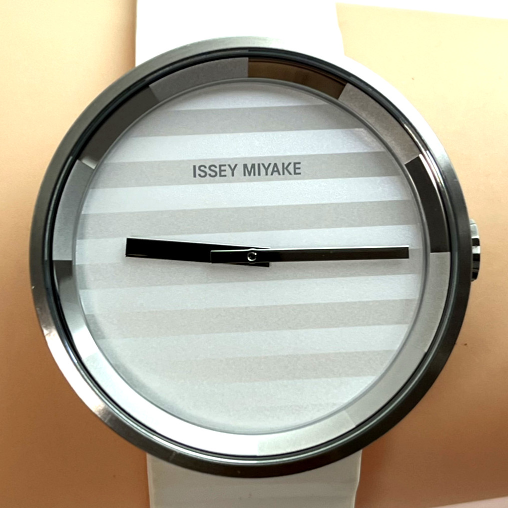 Seiko Issey Miyake PLEASE Jasper Morrison Qz Japan Striped Dial Watch w/Box#B849