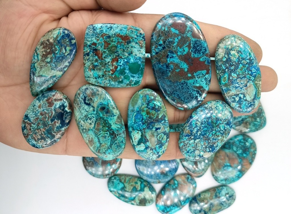 Natural Gemstone Shattuckite Cabochon For Making Jewelry Wholesale 71556
