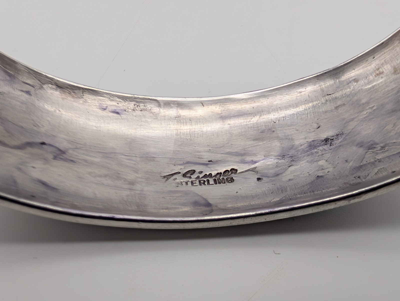 Vintage Navajo Tommy Singer Handmade Sterling Silver Cuff Bracelet Stacker Sz 6½